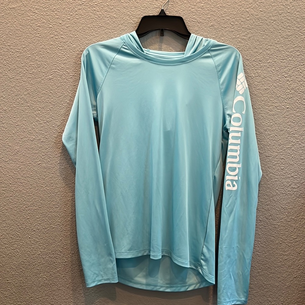Columbia Sun Protection Long Sleeve Light Blue Shirt size Small